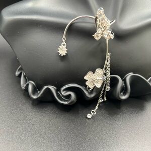 Elegant Silver Butterfly Ear Cuff